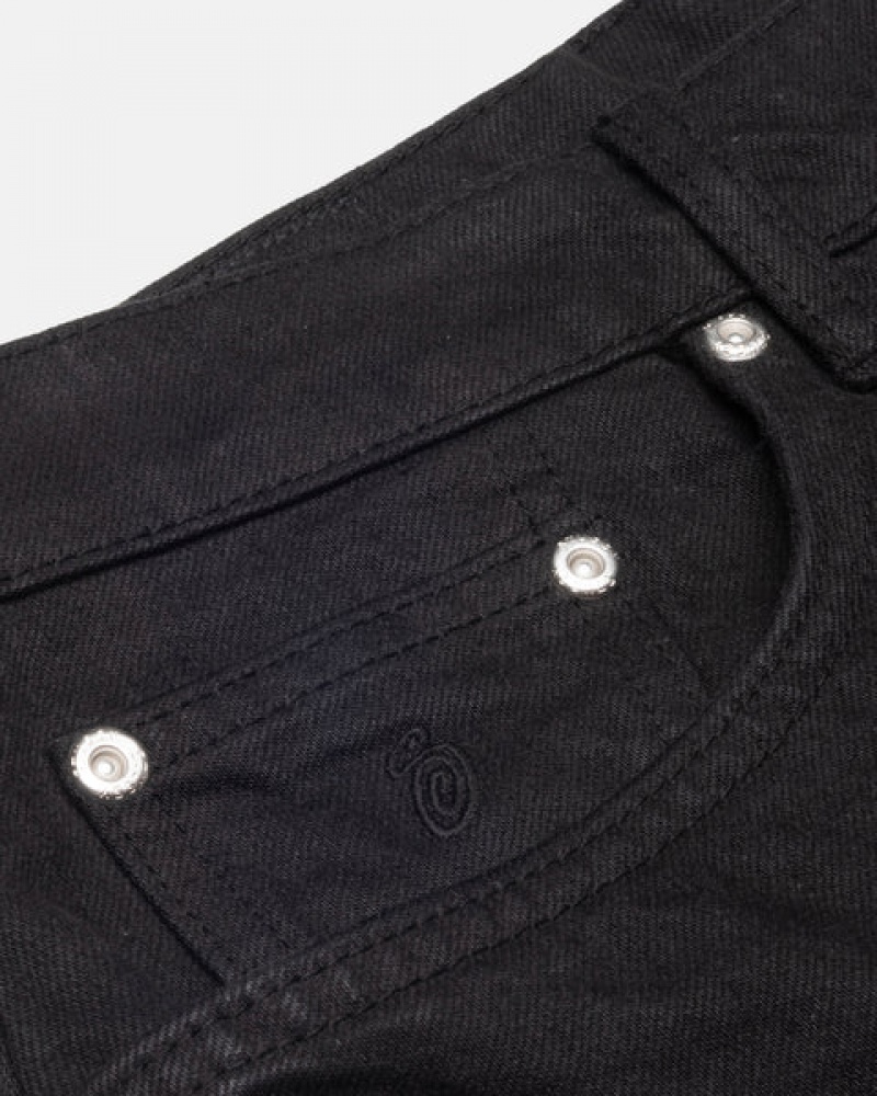 Férfi Stussy Big Ol' Jean Overdyed Nadrág Fekete Magyarország | ABE-6035