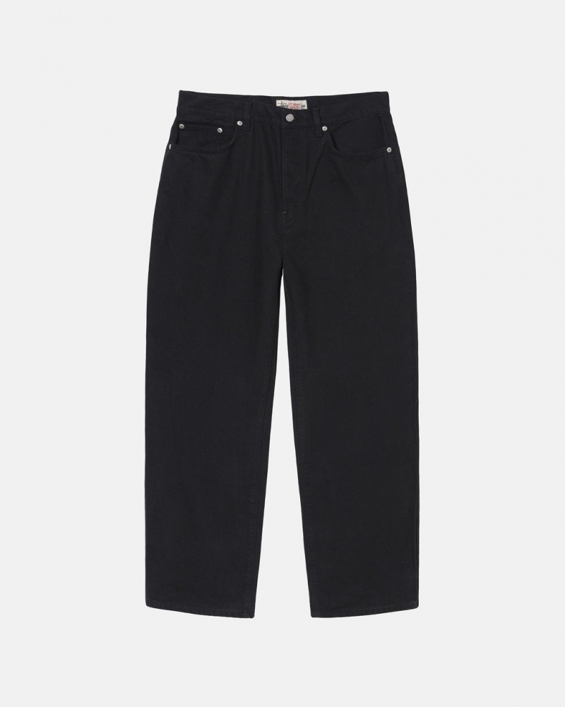 Férfi Stussy Big Ol\' Jean Overdyed Nadrág Fekete Magyarország | ABE-6035