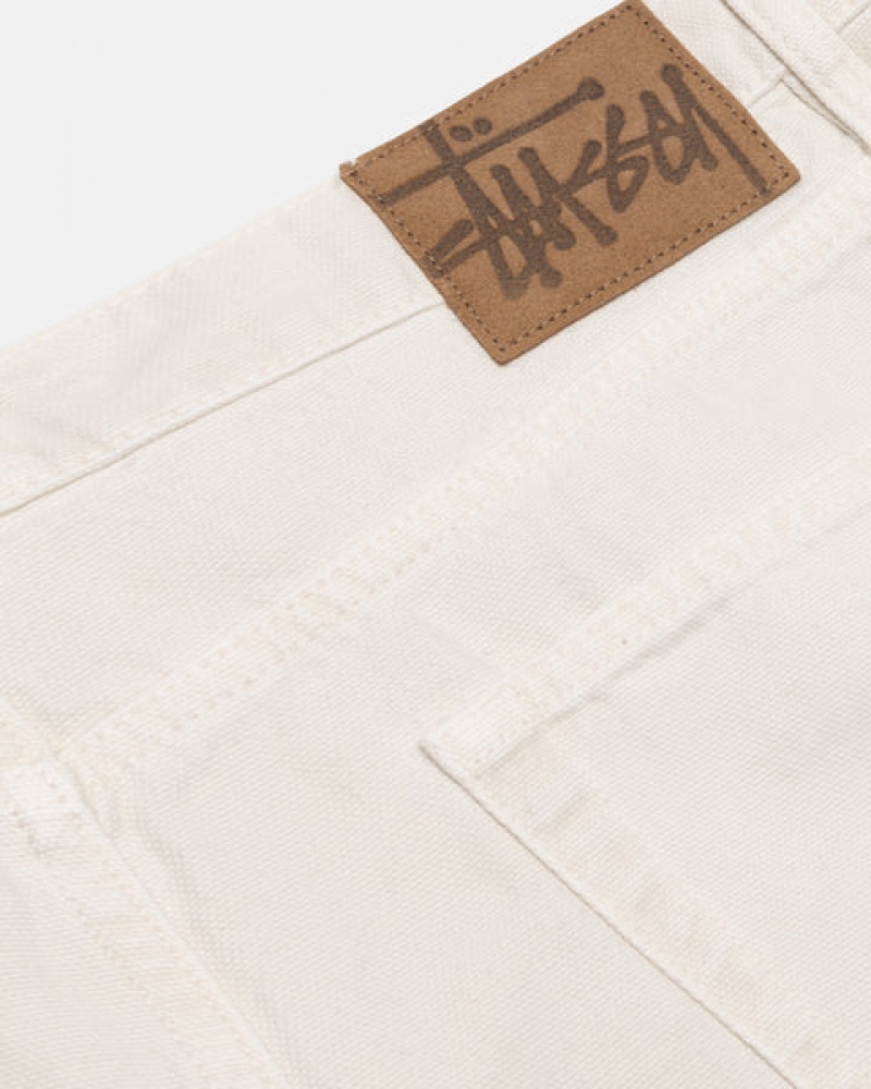 Férfi Stussy Big Ol' Jean Washed Vászon Nadrág Bézs Magyarország | CYM-2180