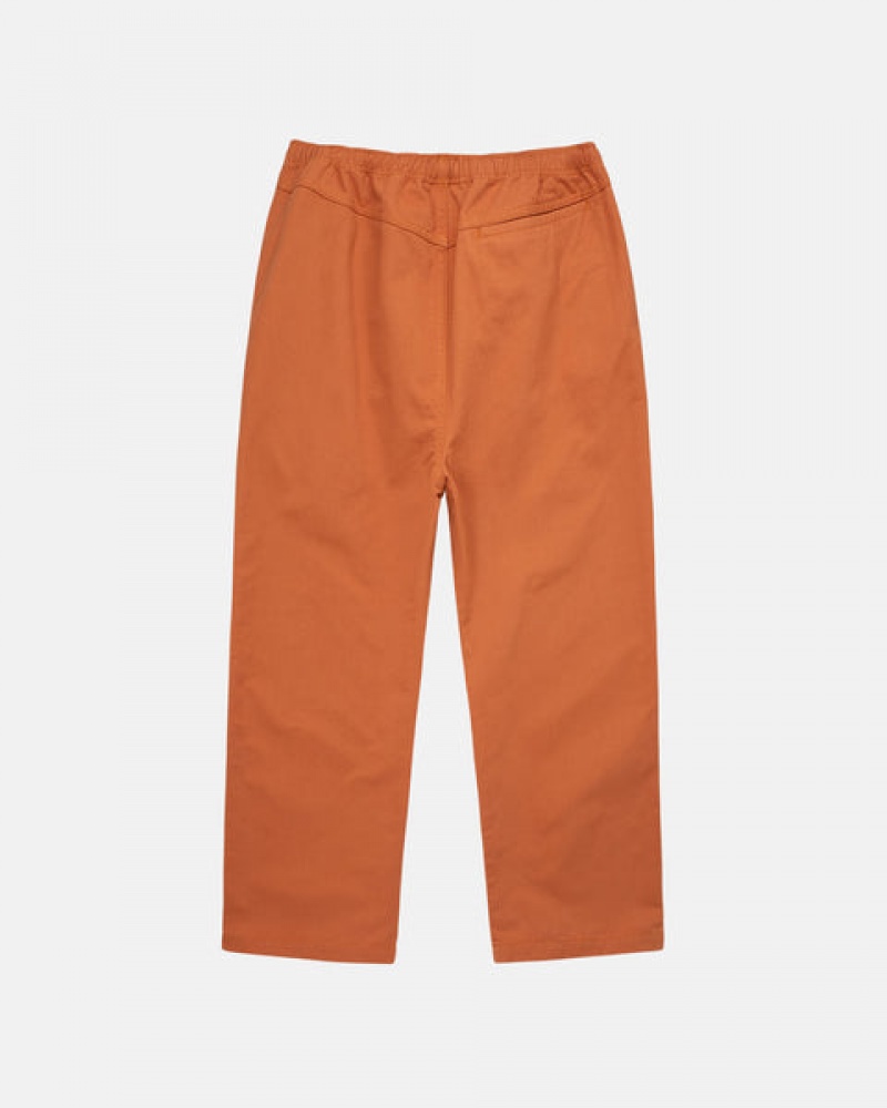 Férfi Stussy Brushed Beach Pant Nadrág Barna Magyarország | EOW-8465