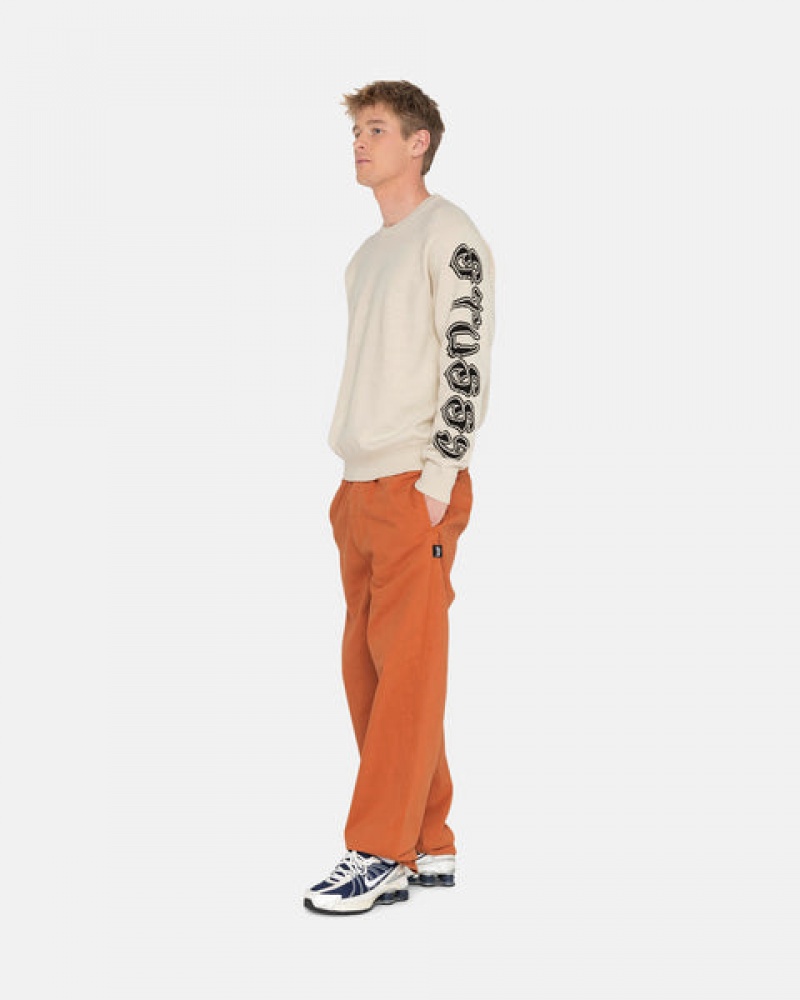 Férfi Stussy Brushed Beach Pant Nadrág Barna Magyarország | EOW-8465