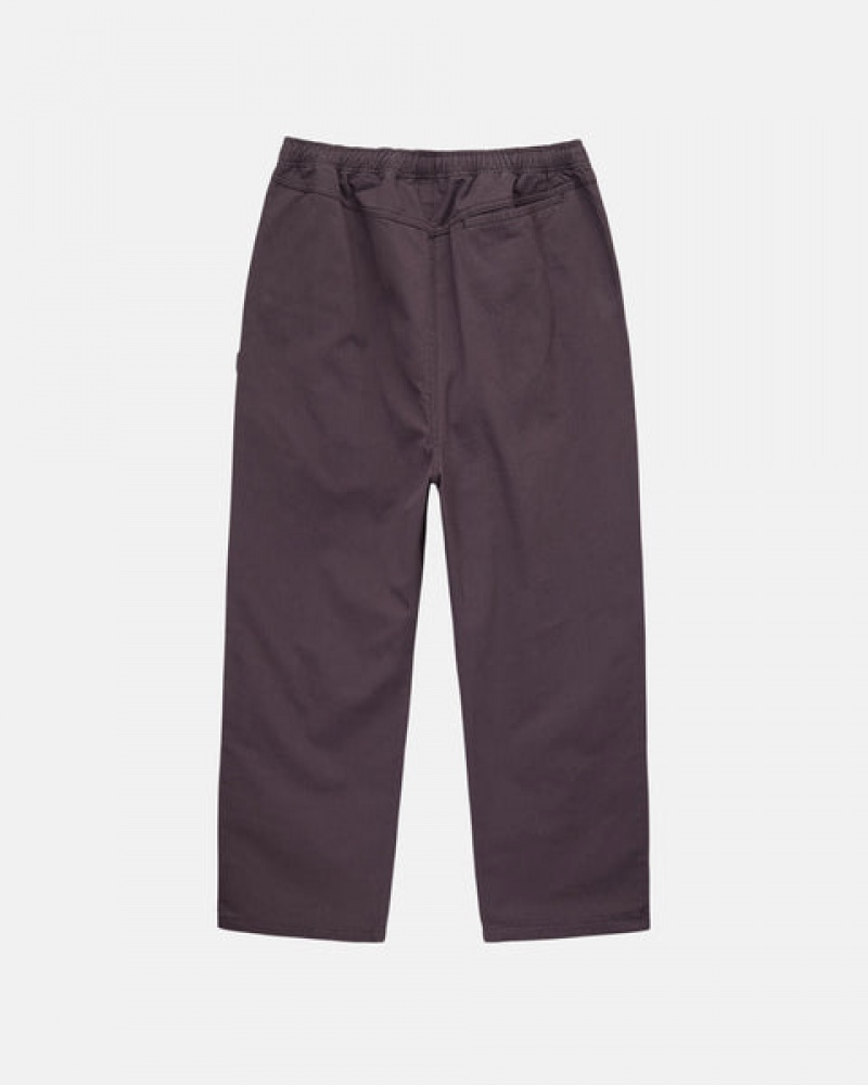 Férfi Stussy Brushed Beach Pant Nadrág Bordó Magyarország | KEO-1364