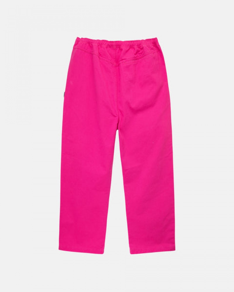 Férfi Stussy Brushed Beach Pant Nadrág Rózsaszín Magyarország | RHT-9764