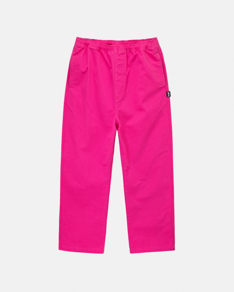 Férfi Stussy Brushed Beach Pant Nadrág Rózsaszín Magyarország | RHT-9764