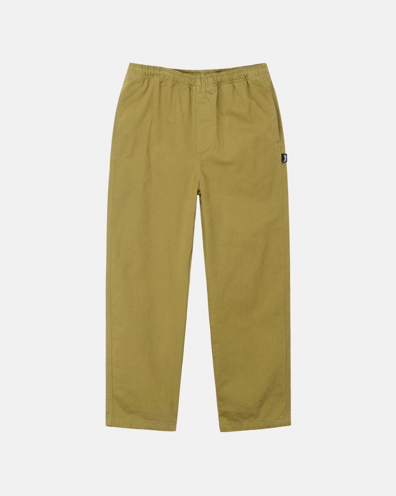 Férfi Stussy Brushed Beach Pant Nadrág Sötétolivazöld Magyarország | SUH-2394