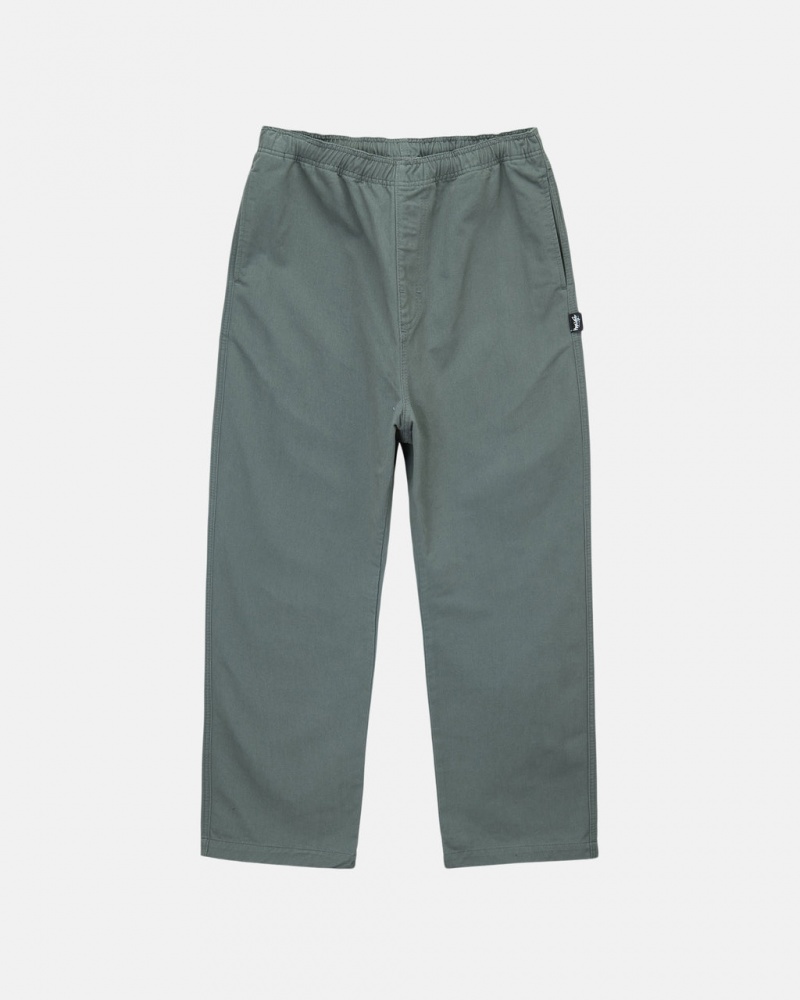 Férfi Stussy Brushed Beach Pant Nadrág Zöld Magyarország | LRQ-4832