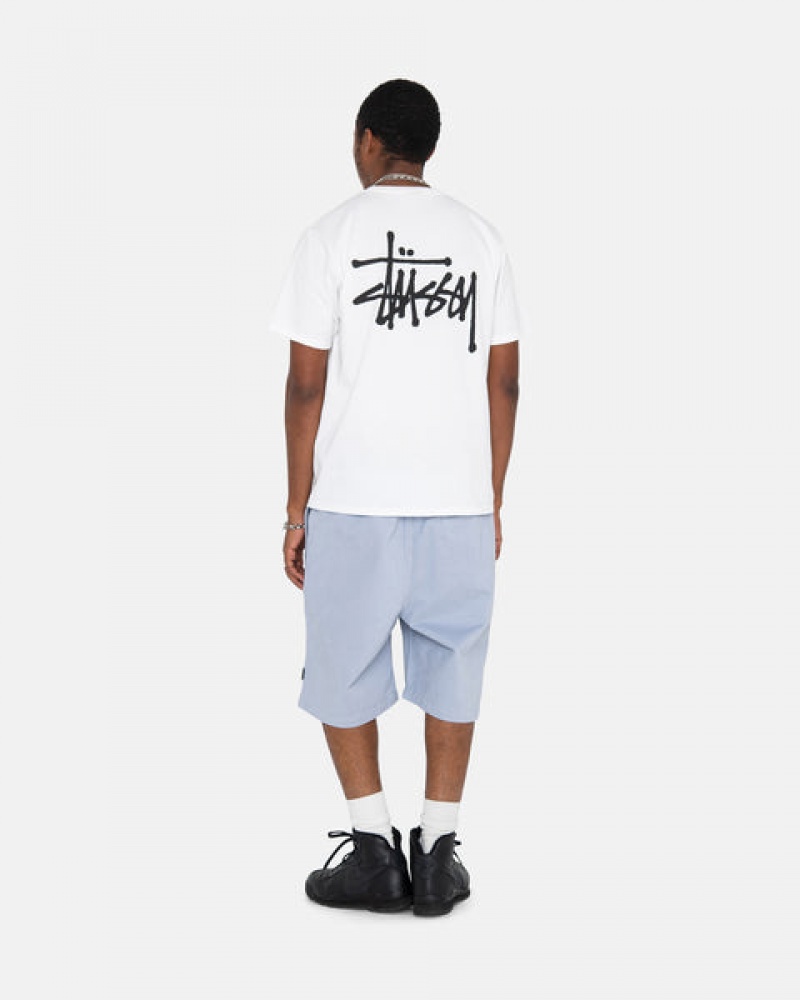 Férfi Stussy Brushed Beach Rövid Rövidnadrág Kék Magyarország | DIA-8184