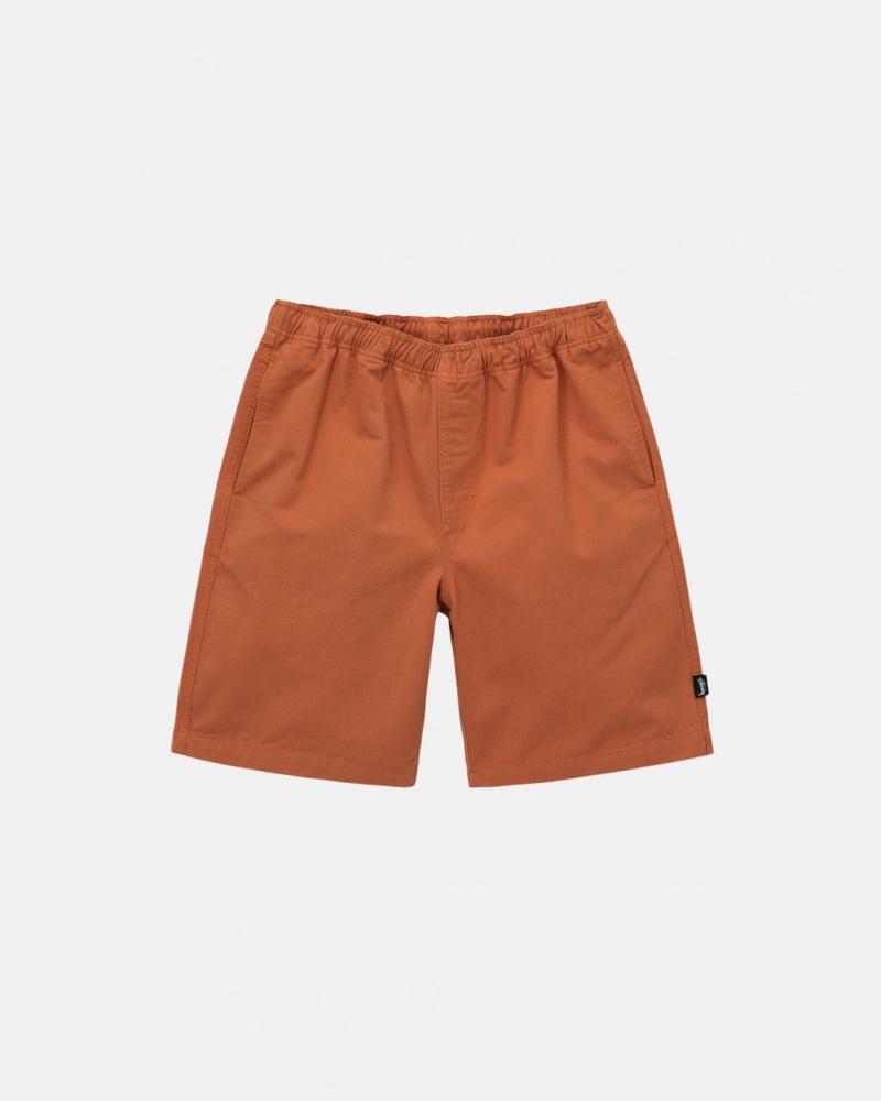 Férfi Stussy Brushed Beach Rövid Rövidnadrág Barna Magyarország | DIC-0283