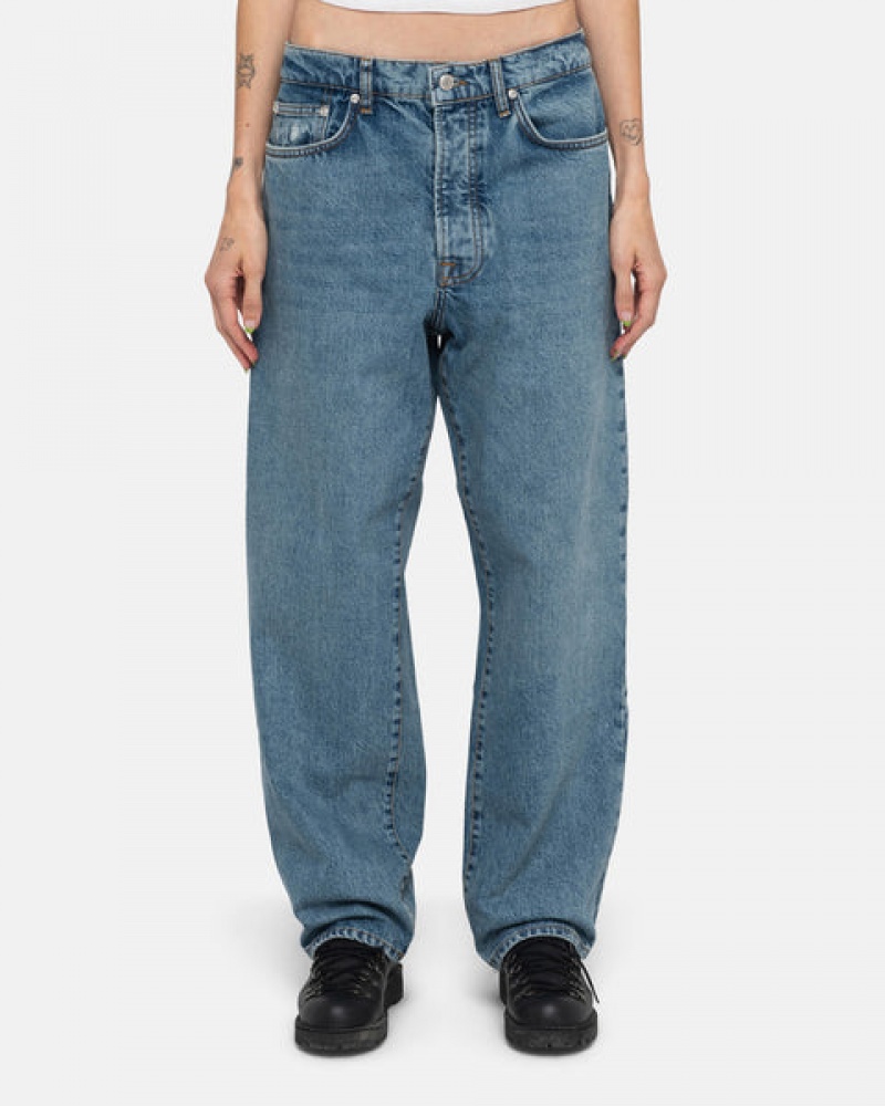 Férfi Stussy Classic Jean Denim Denim Kék Magyarország | WCK-0927