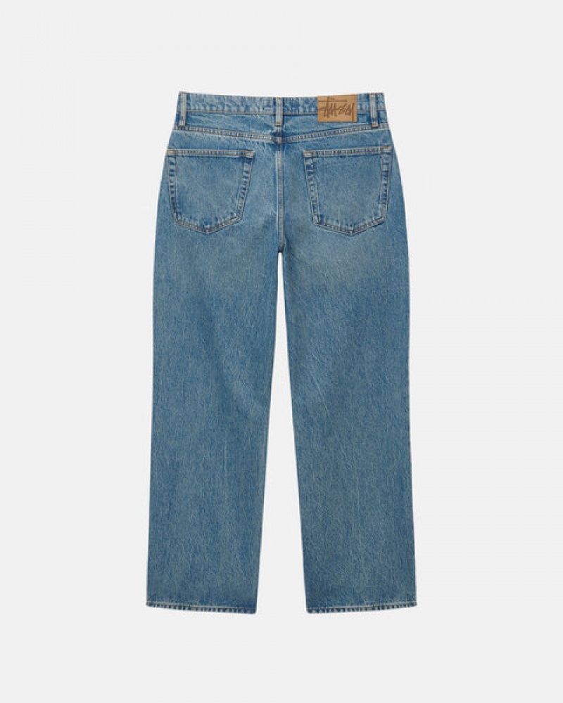 Férfi Stussy Classic Jean Denim Denim Kék Magyarország | WCK-0927