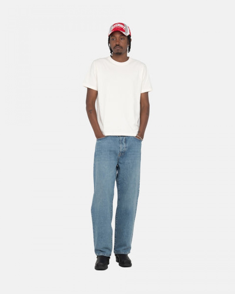 Férfi Stussy Classic Jean Denim Denim Kék Magyarország | WCK-0927