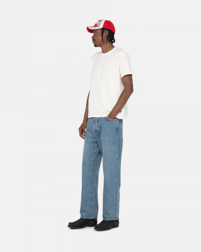 Férfi Stussy Classic Jean Denim Denim Kék Magyarország | WCK-0927