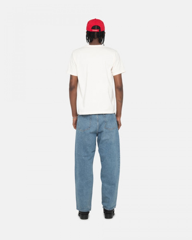 Férfi Stussy Classic Jean Denim Denim Kék Magyarország | WCK-0927