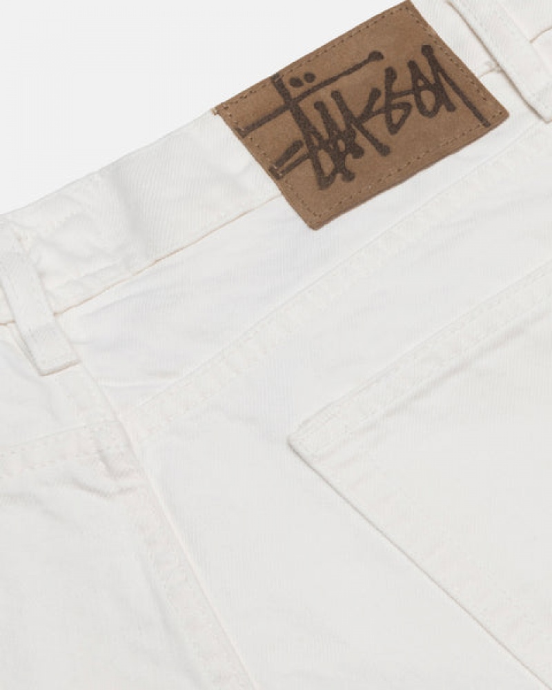 Férfi Stussy Classic Jean Overdyed Denim Bézs Magyarország | NOO-0387