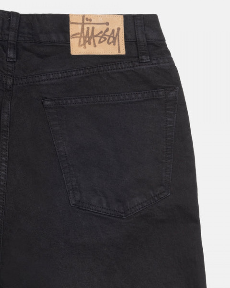 Férfi Stussy Classic Jean Overdyed Denim Fekete Magyarország | XJI-6450