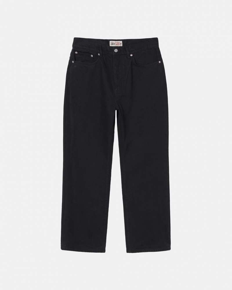 Férfi Stussy Classic Jean Overdyed Denim Fekete Magyarország | XJI-6450