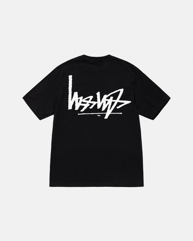 Férfi Stussy Flipped Tee Póló Fekete Magyarország | JJI-6388