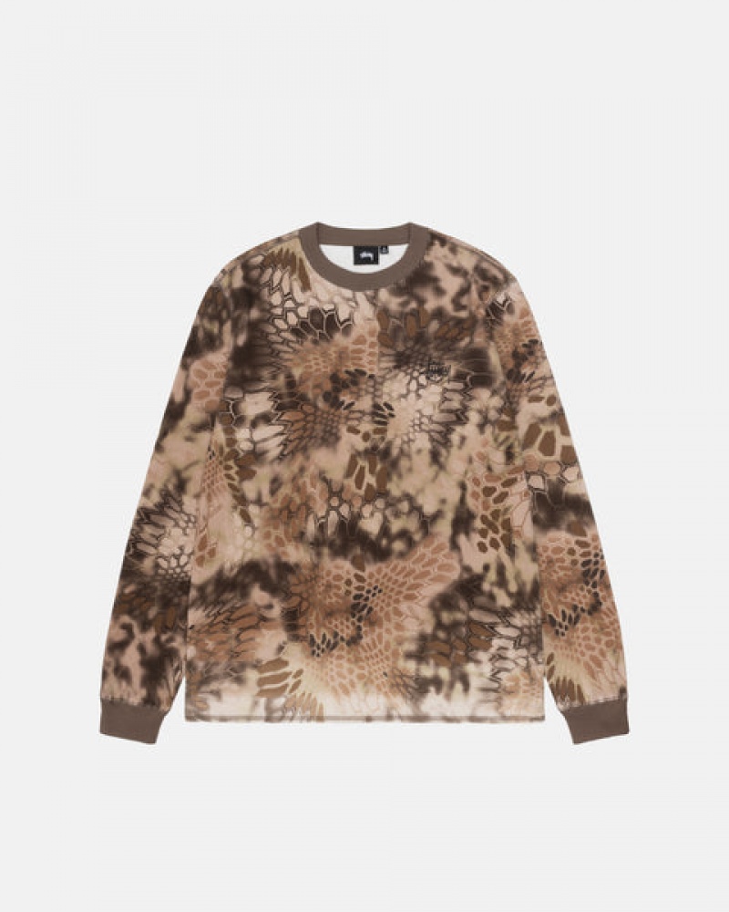 Férfi Stussy Kryptek Camo LS Thermal Felsők Barna Magyarország | TUD-1956