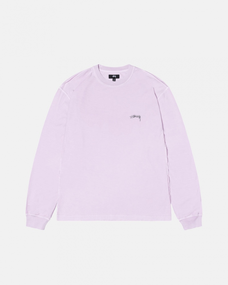 Férfi Stussy Lazy Ls Tee Felsők Lila Magyarország | OEM-4842