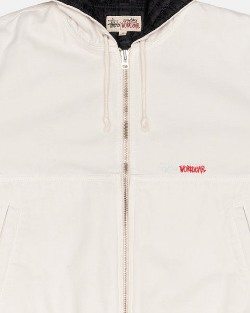 Férfi Stussy Munka Jacket Insulated Vászon Kabát Bézs Magyarország | IKY-0954