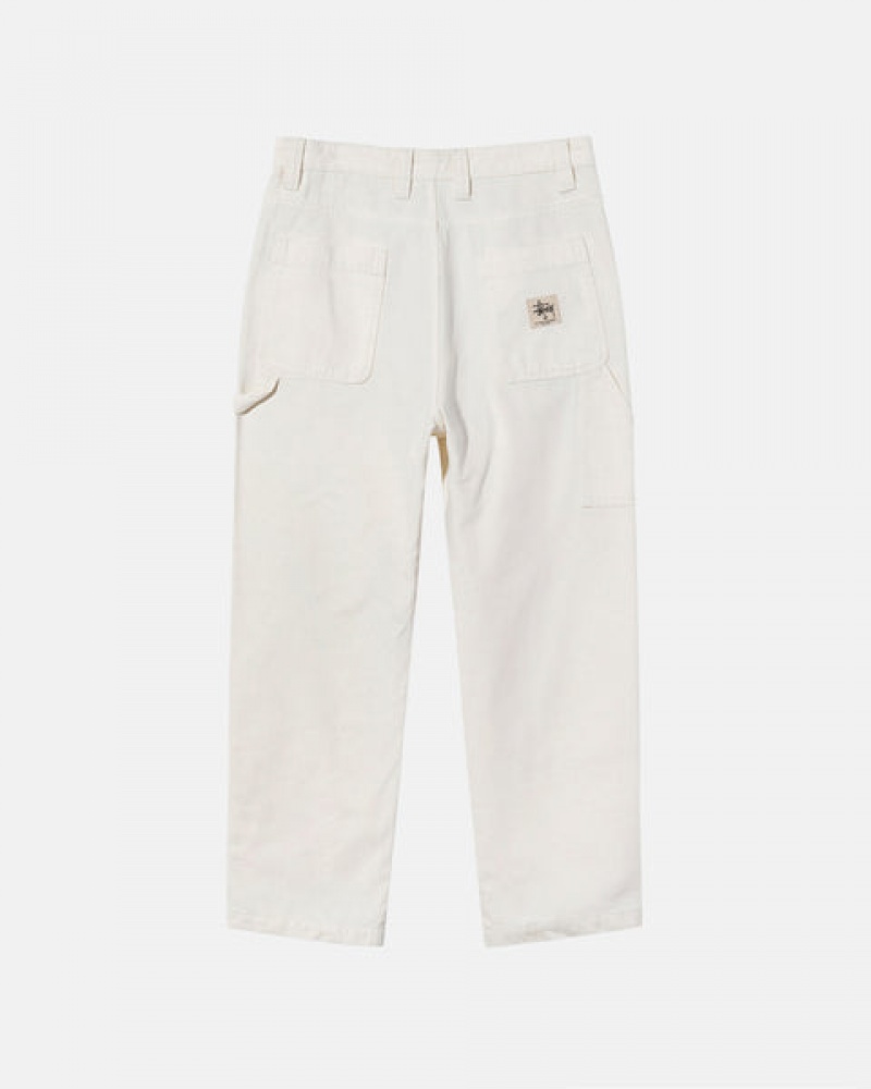 Férfi Stussy Munka Pant Vászon Nadrág Bézs Magyarország | HXI-4625