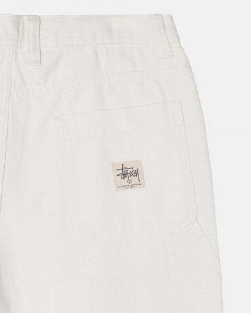 Férfi Stussy Munka Pant Vászon Nadrág Bézs Magyarország | HXI-4625