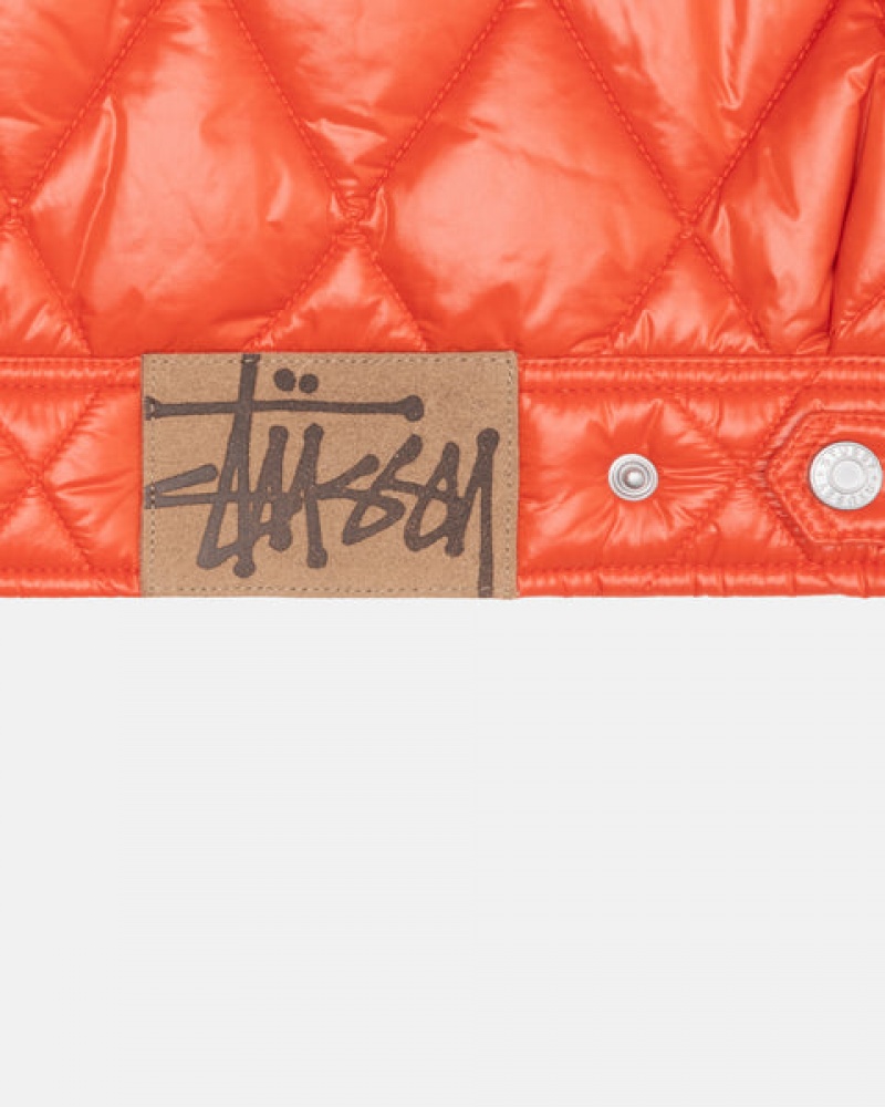 Férfi Stussy Ranch Jacket Steppelt Nejlon Kabát Piros Magyarország | HAJ-5451