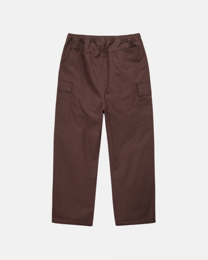 Férfi Stussy Ripstop Cargo Beach Pant Nadrág Barna Magyarország | EOV-2349