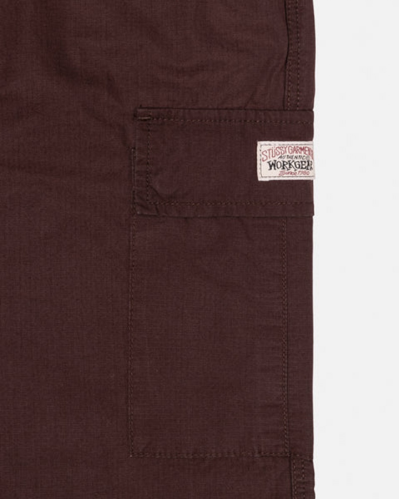 Férfi Stussy Ripstop Cargo Beach Pant Nadrág Barna Magyarország | EOV-2349