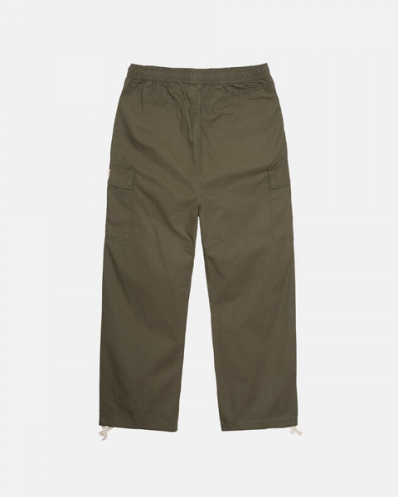 Férfi Stussy Ripstop Cargo Beach Pant Nadrág Olivazöld Magyarország | DMS-6360