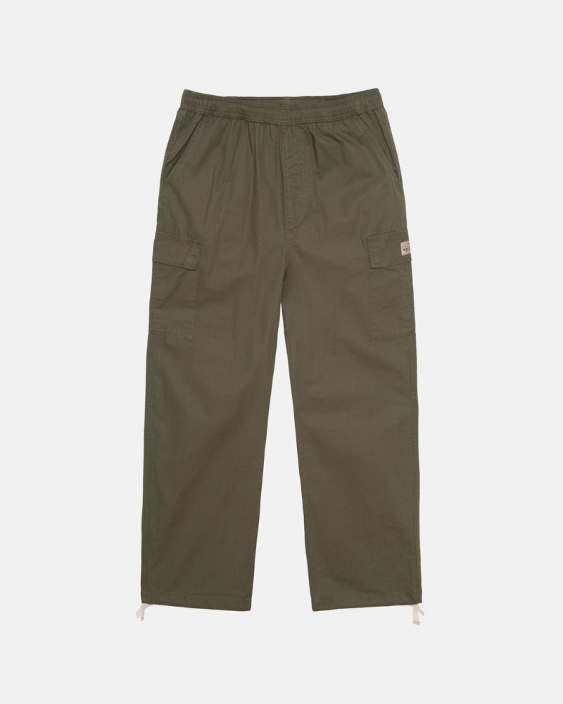 Férfi Stussy Ripstop Cargo Beach Pant Nadrág Olivazöld Magyarország | DMS-6360