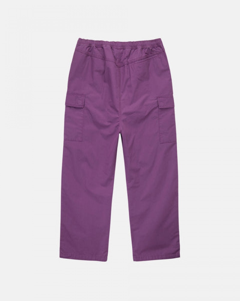 Férfi Stussy Ripstop Cargo Beach Pant Nadrág Lila Magyarország | ZRV-4259