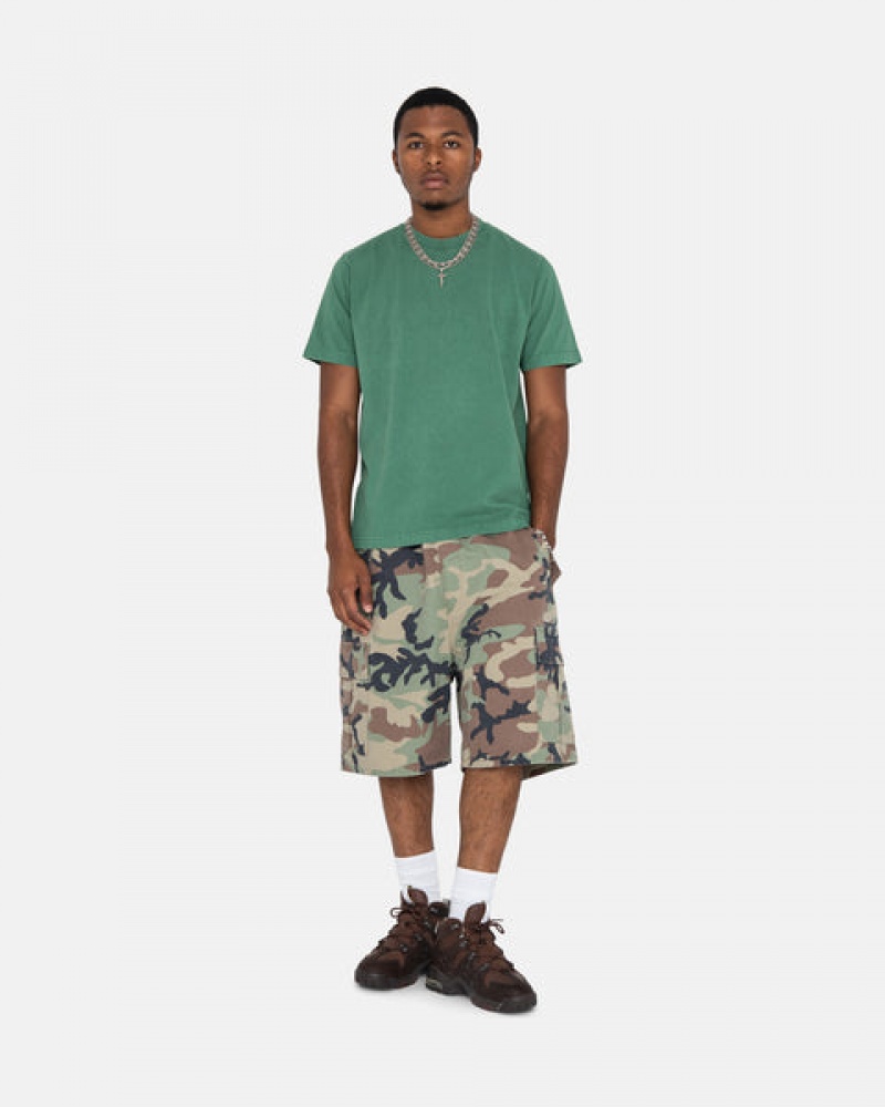 Férfi Stussy Ripstop Cargo Beach Rövid Rövidnadrág Camo Magyarország | QVA-7906