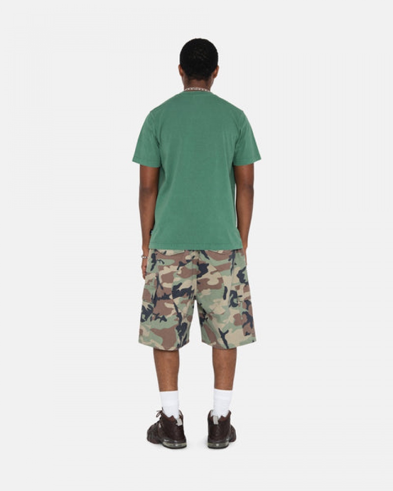 Férfi Stussy Ripstop Cargo Beach Rövid Rövidnadrág Camo Magyarország | QVA-7906