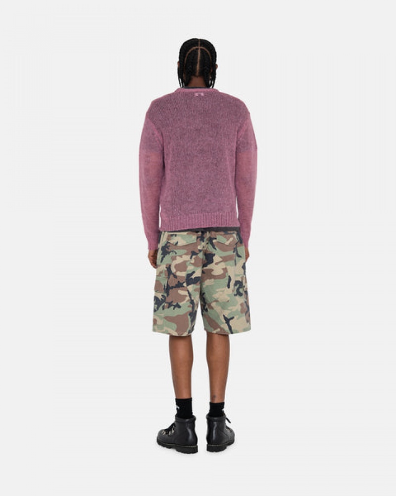 Férfi Stussy Ripstop Cargo Beach Rövid Rövidnadrág Camo Magyarország | QVA-7906