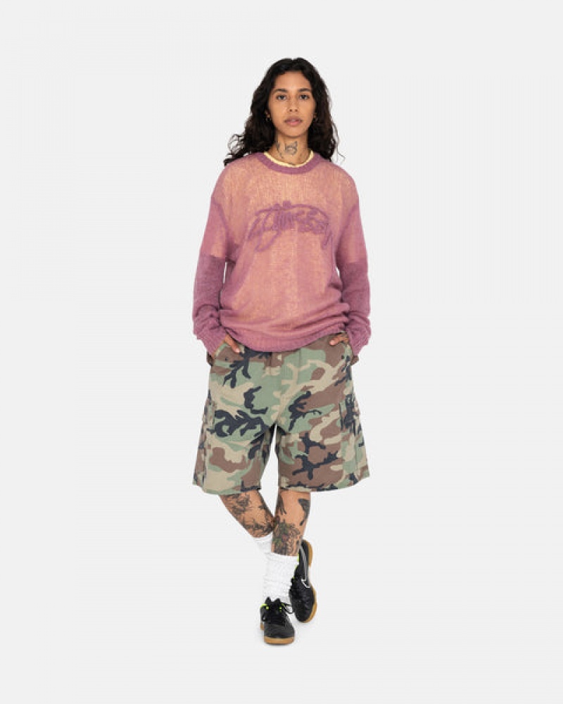 Férfi Stussy Ripstop Cargo Beach Rövid Rövidnadrág Camo Magyarország | QVA-7906