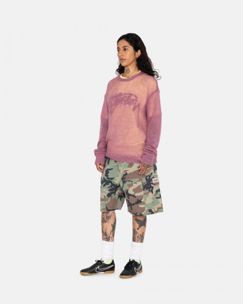 Férfi Stussy Ripstop Cargo Beach Rövid Rövidnadrág Camo Magyarország | QVA-7906