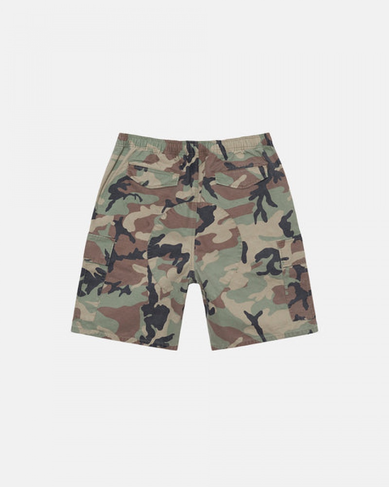 Férfi Stussy Ripstop Cargo Beach Rövid Rövidnadrág Camo Magyarország | QVA-7906