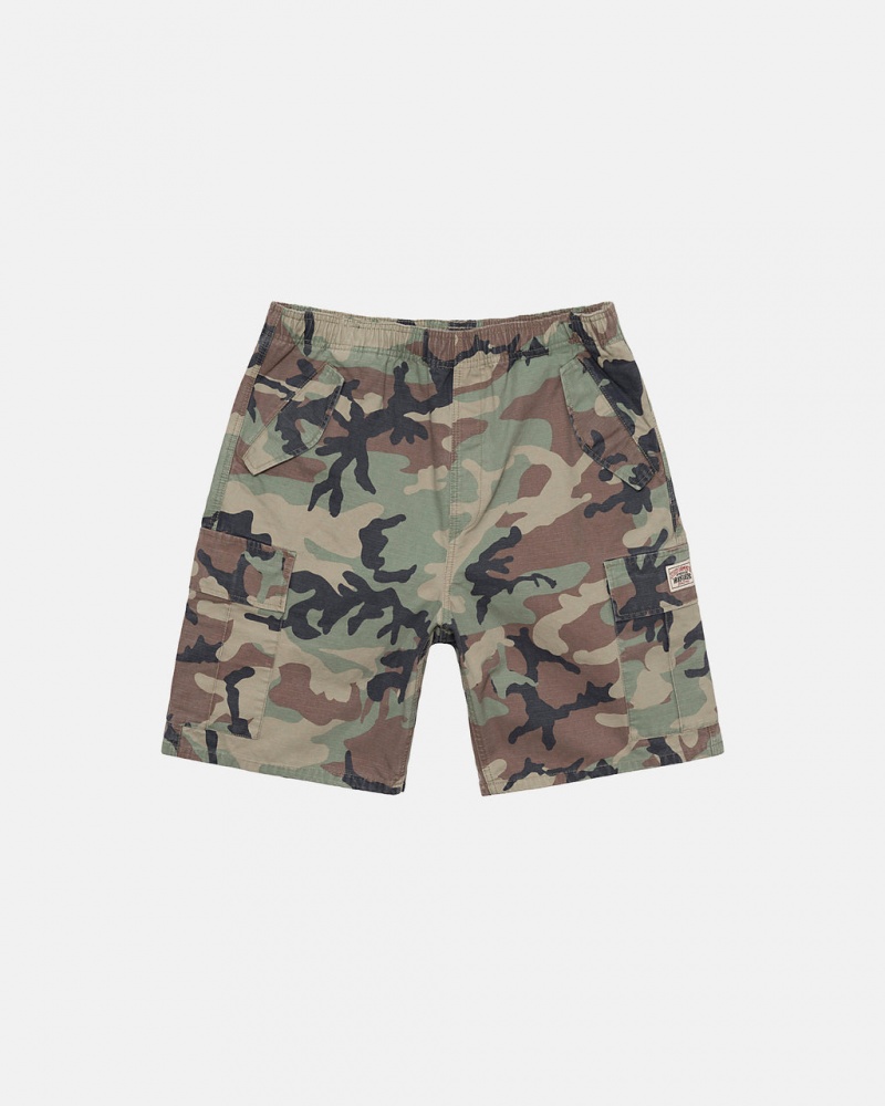 Férfi Stussy Ripstop Cargo Beach Rövid Rövidnadrág Camo Magyarország | QVA-7906