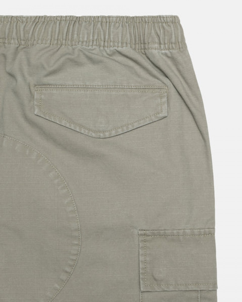 Férfi Stussy Ripstop Cargo Beach Rövid Rövidnadrág Olivazöld Magyarország | DWC-4058