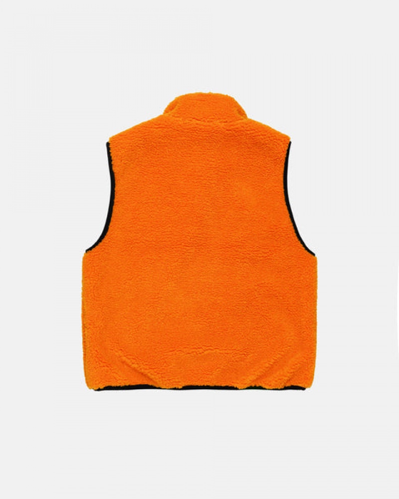 Férfi Stussy Sherpa Reversible Vest Mellény Sárga Magyarország | CWN-9209