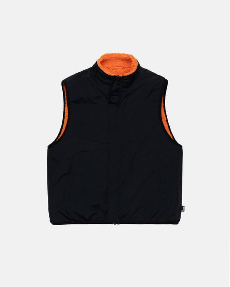 Férfi Stussy Sherpa Reversible Vest Mellény Sárga Magyarország | CWN-9209