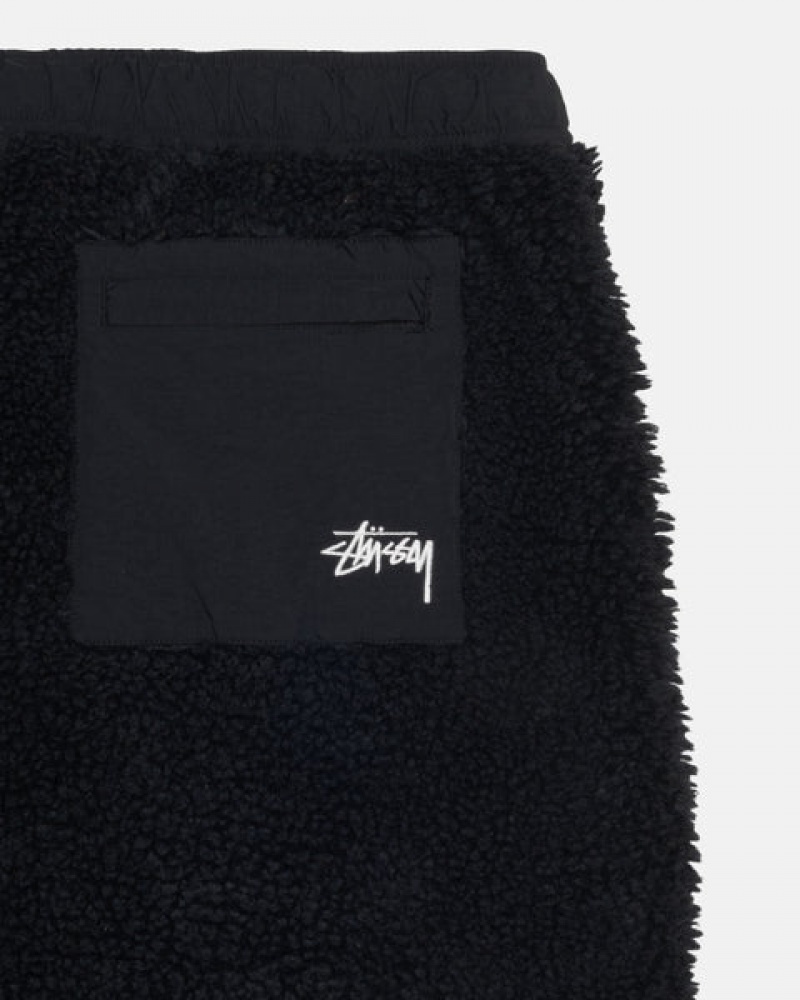 Férfi Stussy Sherpa Rövid Rövidnadrág Fekete Magyarország | GGG-3544