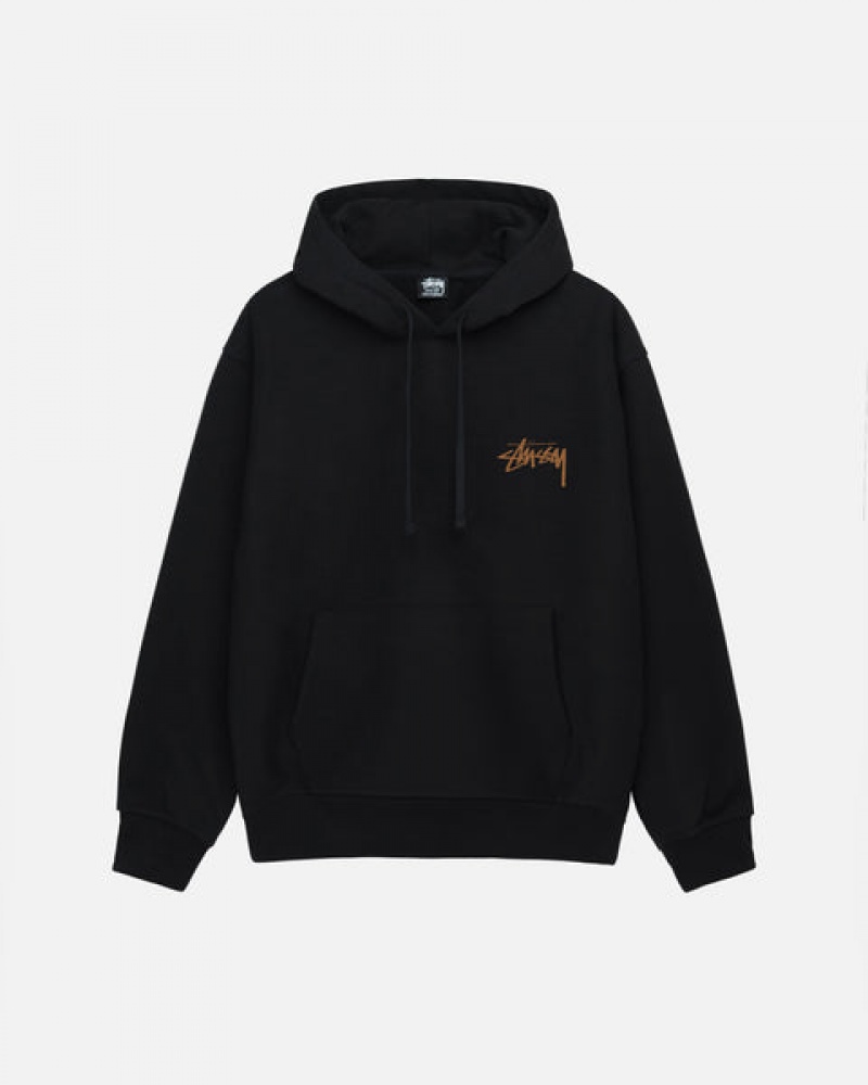 Férfi Stussy Skate Tough Hoodie Kapucnis Pulóver Fekete Magyarország | MQP-7594