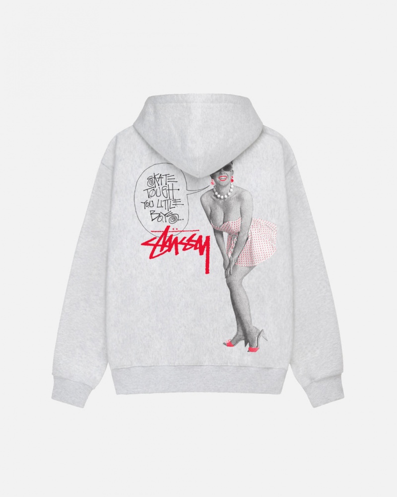 Férfi Stussy Skate Tough Hoodie Kapucnis Pulóver Szürke Magyarország | VMI-8690