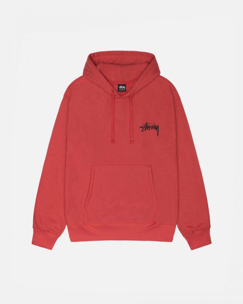 Férfi Stussy Skate Tough Hoodie Kapucnis Pulóver Piros Magyarország | VTE-5630