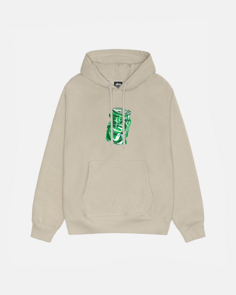 Férfi Stussy Soda Can Hoodie Kapucnis Pulóver Khaki Magyarország | MDI-4179