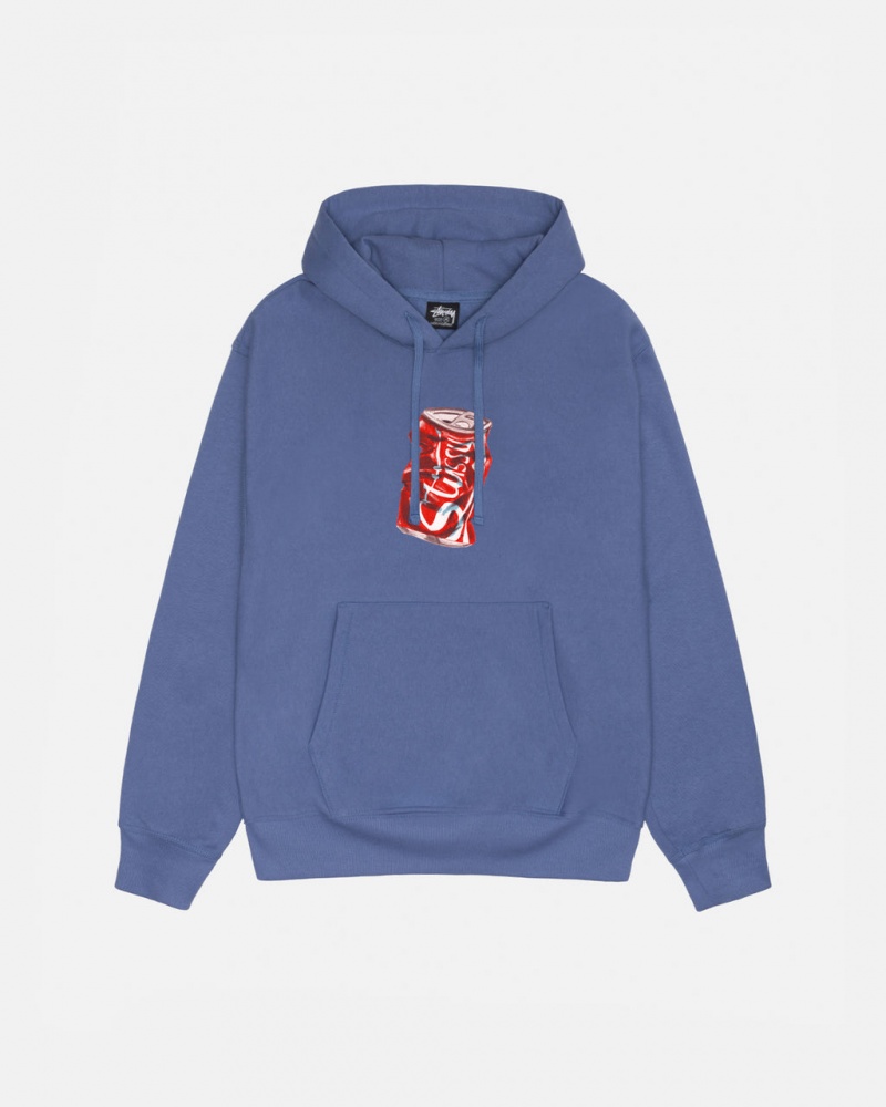 Férfi Stussy Soda Can Hoodie Kapucnis Pulóver Királykék Kék Magyarország | XHC-1890