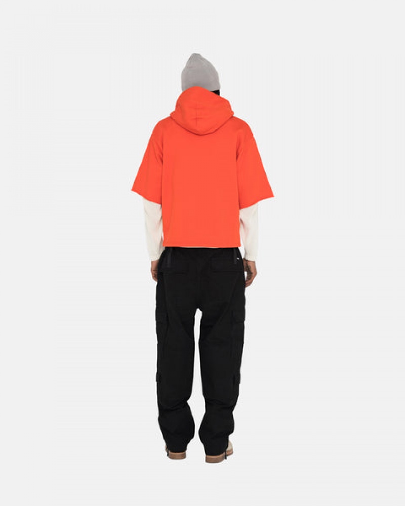 Férfi Stussy Ss Boxy Cropped Hoodie Kapucnis Pulóver Mélynarancssárga Magyarország | LXO-2452