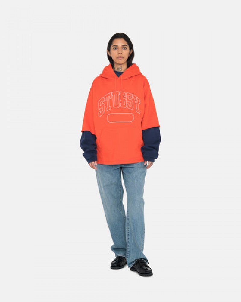 Férfi Stussy Ss Boxy Cropped Hoodie Kapucnis Pulóver Mélynarancssárga Magyarország | LXO-2452